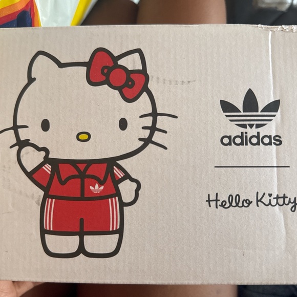 Adidas Kids Hello Kitty Gazelle White and Red Sneakers - Picture 4 of 4